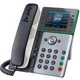 Poly Edge E350 IP Phone and PoE-enabled IP telefoon Zwart 8 regels IPS Wifi