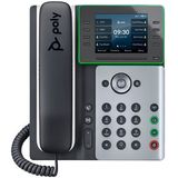 Poly Edge E350 IP Phone and PoE-enabled IP telefoon Zwart 8 regels IPS Wifi