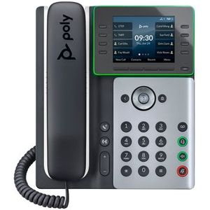 Poly Edge E350 IP Phone and PoE-enabled IP telefoon Zwart 8 regels IPS Wifi