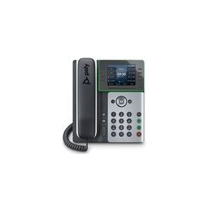 HP Poly Edge E350 IP PH PoE-e, Telefoon, Zwart, Grijs, Wit