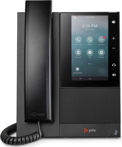Poly CCX 500 Business Media Phone with Open SIP and PoE-enabled IP telefoon Zwart 24 regels LCD