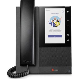 POLY CCX 505 Business Media Phone voor Microsoft Teams met PoE-ondersteuning