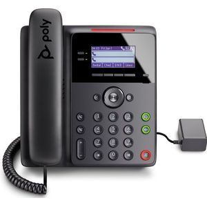 HP Poly Rand IP PH w/PSU EMEA-INTL Engl, Telefoon, Zwart