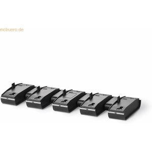 Poly Oplaadmodule + voeding, 5 stuks in serie compatibel met Savi 82xx serie