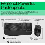 HP 680 Comfort - Draadloos Toetsenbord en Muis - Microsoft Copilot Ai toets - Qwerty - Zwart