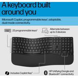 HP 680 Comfort - Draadloos Toetsenbord - Microsoft Copilot Ai toets - Qwerty - Zwart