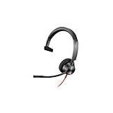 HP Poly Blackwire C3310-M On Ear headset Computer Kabel Mono Zwart Ruisonderdrukking (microfoon), Noise Cancelling Head