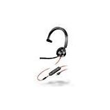 Poly Blackwire 3315 Monaural USB-C Headset +3.5mm Plug +USB-C/A Adapter Bedraad Hoofdband Kantoor/callcenter USB Type-C Zwart
