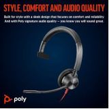 Poly Blackwire 3315 Monaural USB-C Headset +3.5mm Plug +USB-C/A Adapter Bedraad Hoofdband Kantoor/callcenter USB Type-C Zwart
