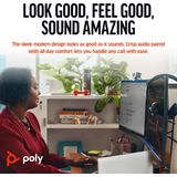 Poly Blackwire 3315 Monaural Microsoft Teams Certified USB-C Headset +3.5mm Plug +USB-C/A Adapter Bedraad Hoofdband Kantoor/callcenter USB Type-C Zwart