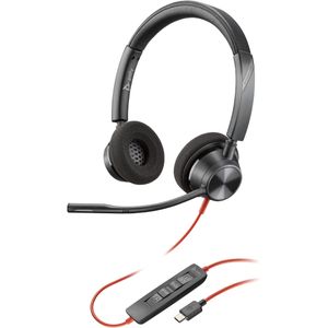 HP Blackwire 3320 Stereo USB-C Headset + USB-C/A adapter