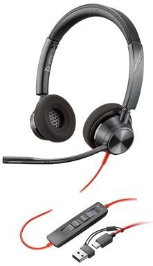 HP - Blackwire 3320 - Headset - Stereo - Zwart - USB