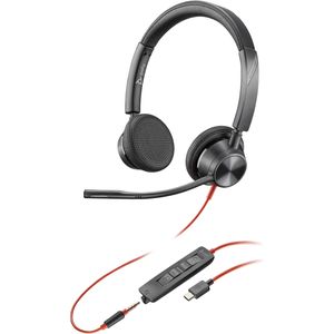 Poly Blackwire 3325 Stereo USB-C Headset + 3,5 mm plug + USB-C/A adapter
