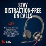 Poly Blackwire 8225 Stereo Headset On-Ear