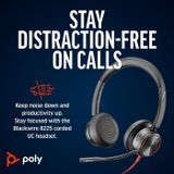 Poly Blackwire 8225-M Stereo Headset On-Ear