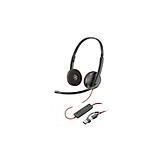 Poly Blackwire 3220 Stereo USB-C Headset +USB-C/A Adapter Bedraad Hoofdband Business/Everyday USB Type-C Zwart