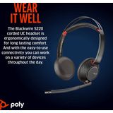 HP - Poly 5220 - USB-C Koptelefoon - Zwart - Kunstleer