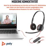 Poly - Headset - Zwart - Kunstleer - Ruisonderdrukkende Microfoon