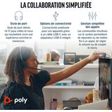 Poly Blackwire 3220 Stereo USB-C Headset +USB-C/A Adapter Bedraad Hoofdband Kantoor/callcenter USB Type-A Zwart