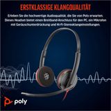 Poly Blackwire 3220 Stereo USB-C Headset +USB-C/A Adapter Bedraad Hoofdband Kantoor/callcenter USB Type-A Zwart