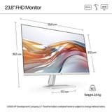 HP - 524sw - Monitor - 23,8 Inch - Wit - Full HD IPS - 100 Hz