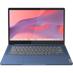Lenovo IdeaPad Slim 3 Chrome MediaTek Kompanio 520 Chromebook 35,6 cm (14") Full HD 4 GB LPDDR4x-SDRAM 64 GB eMMC Wi-Fi 6 (802.11ax) ChromeOS Blauw
