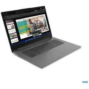 Lenovo V V17 Laptop 43,9 cm (17.3 inch) Full HD Intel® Core™ i5 i5-1335U 16 GB DDR4-SDRAM 256 GB SSD Wi-Fi 6 (802.11ax) Windows 11 Pro Grijs