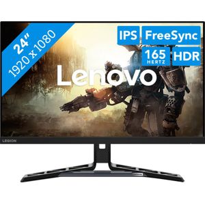 Lenovo Legion R25i-30 EyeSafe Gaming Monitor, 24,5 inch (FHD, IPS, 165 Hz, 0,5 ms MPRT, HDMI + DP, DP-kabels, FreeSync Premium, luidsprekers) instelling in kantel/hoogte/draaien/draaien