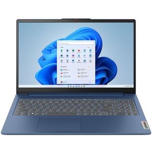 Lenovo IdeaPad Slim 3 15AMN8 AMD Ryzen™ 5 7520U Laptop 39,6 cm (15.6") Full HD 8 GB LPDDR5-SDRAM 512 GB SSD Wi-Fi 6 (802.11ax) Windows 11 Home Blauw