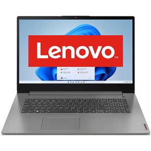 Lenovo IdeaPad 3 17IAU7 Laptop 43,9 cm (17.3 inch) WSXGA Intel® Pentium® Gold 8505 4 GB DDR4-SDRAM 128 GB SSD Wi-Fi 6 (802.11ax) Windows 11 Home in S mode Grijs