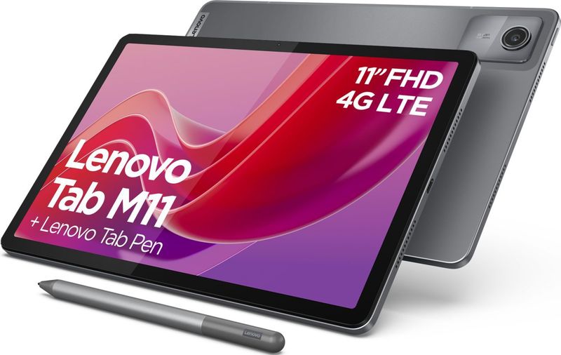 Lenovo Tab M11 4G Mediatek LTE 128 GB 27,9 cm (11") 8 GB Wi-Fi 5 (802.11ac) Android 13 Grijs