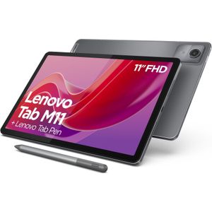 Lenovo Tablet Tab M11 10.95&quot; 4/128GB WIFI Luna Grey (ZADA0024PL) (10.98"", 128 GB, Loena Grijs), Tablet, Grijs