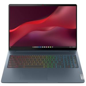 Lenovo IdeaPad 5 Chrome 16IAU7 (Gaming) Intel® Core™ i3 i3-1215U Chromebook 40,6 cm (16") WQXGA 8 GB LPDDR4x-SDRAM 256 GB SSD Wi-Fi 6E (802.11ax) ChromeOS Blauw