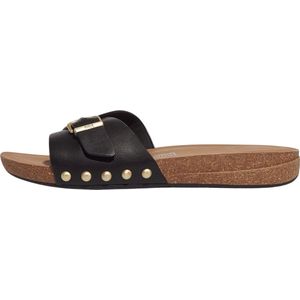 Fitflop - Iqushion Adjustable Buckle - Slippers - Zwart - Leer
