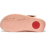 FitFlop Lulu Covered-Buckle Raw-Edge Leather Toe-Thongs ROZE