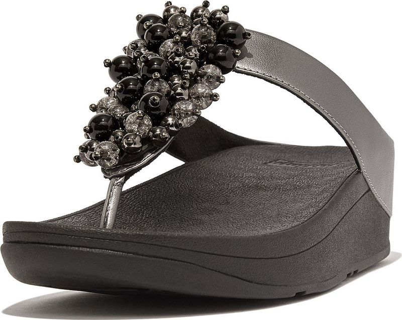 FitFlop Fino HI9-B06 metallic Fino Buable Bead für Damen, silber, Gr. 39 EU