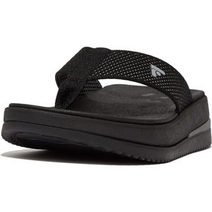 FitFlop  Surff Two-Tone Webbing Toe-Post Sandals  slippers  dames Zwart