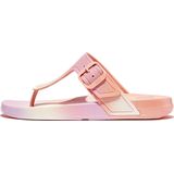 FitFlop Iqushion Iridescent Adjustable Buckle Flip-Flops GROEN