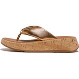 FitFlop F-Mode Leather-Twist Flatform Toe-Thongs (Cork) BRUIN