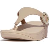 FitFlop Lulu crystal-buckle leather toe-post sandals