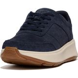 FitFlop F-Mode Suede Flatform Sneakers BLAUW