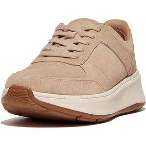 FitFlop F Mode Suede Flatform Sneakers BEIGE