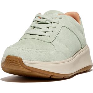 FitFlop F Mode Suede Flatform Sneakers GROEN