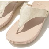 FitFlop Women Lulu Glitz-Canvas Toe-Post Platino-Schoenmaat 37