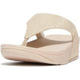 FitFlop Women Lulu Glitz-Canvas Toe-Post Platino-Schoenmaat 37