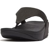FitFlop Lulu Glitz-Canvas Toe-Post Sandals ZWART