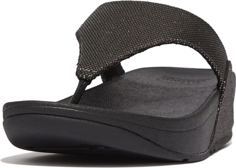 FitFlop - Lulu Glitz - Teenslippers - Canvas - Zwart