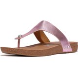 FitFlop Iqushion Metallic-Leather Toe-Post Sandals PAARS
