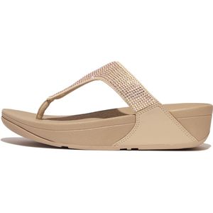 FitFlop - Lulu Toepost Hotfix - Slipper - Latte Beige - Microvezel