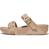 FitFlop Lulu Adjustable Slide - Leather BEIGE